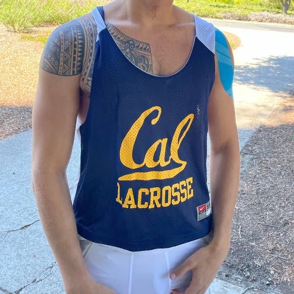 UC BERKELEY CAL BEARS LACROSSE JERSEY MESH VEST UNIFORM MEN COLLEGE JOCK TEAM S - Picture 1 of 16
